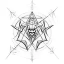 spiderwebbing monster marking satanic circle symbol curse tattoo design idea