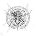 spiderwebbing monster marking satanic circle symbol curse tattoo design idea
