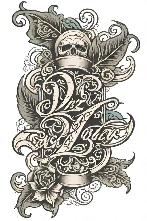 Diaz in cursive writing tattoo design idea