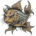 catfish tattoo design idea