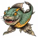 catfish tattoo design idea