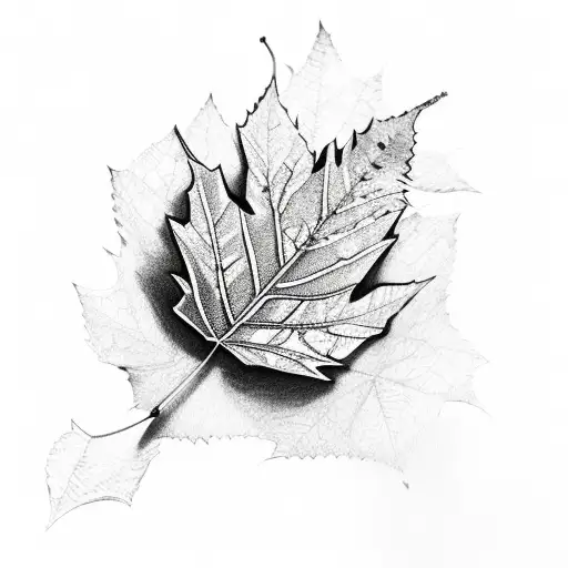 Leaf tattoo design idea