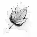 Leaf tattoo design idea