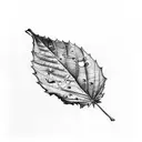 Leaf tattoo design idea