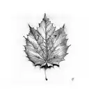 Leaf tattoo design idea