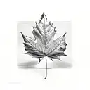 Leaf tattoo design idea