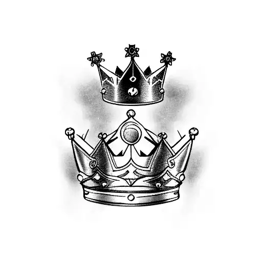 5 point Crown tattoo design idea
