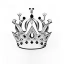 5 point Crown tattoo design idea