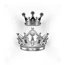 5 point Crown tattoo design idea
