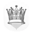 5 point Crown tattoo design idea