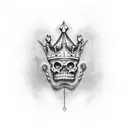5 point Crown tattoo design idea