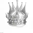 5 point Crown tattoo design idea