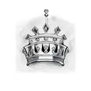 5 point Crown tattoo design idea