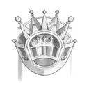 5 point Crown tattoo design idea
