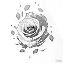 diet coke with roses tattoo design idea