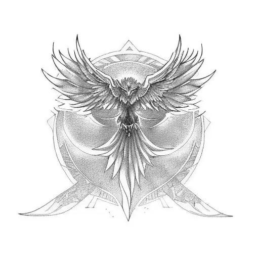 phoenix warrior tattoo design idea