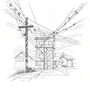 I’ll do what I promised you I would And let those powerlines take me somewhere tattoo design idea