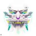 cyberpunk fantasy filler tattoo design idea