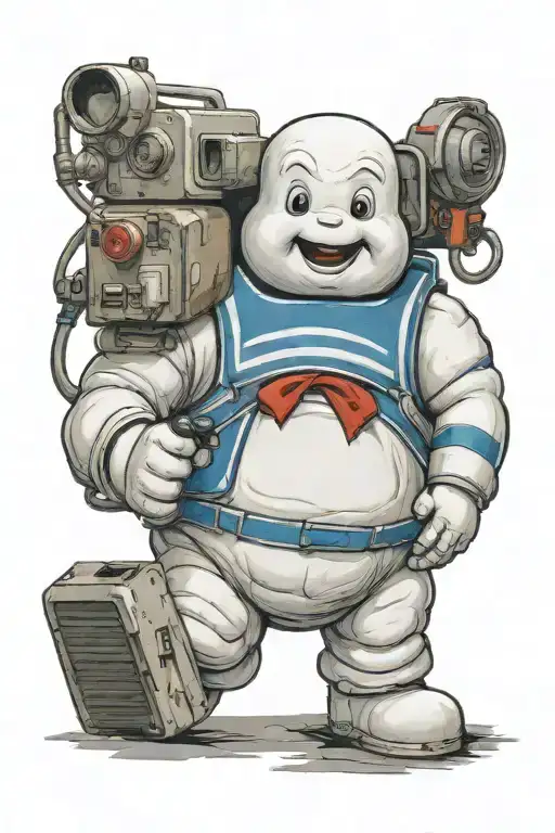stay Puft marshmallow man tattoo design idea