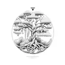 A tree of life intertwined with greek mythology figures such as Zeus and Athena tattoo design idea