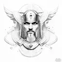 greek warrior tattoo design idea