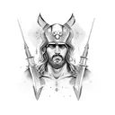 greek warrior tattoo design idea