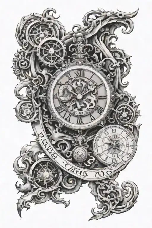 KAIROS God of Time Taking advantage of the present, and that trains pass only once tattoo design idea