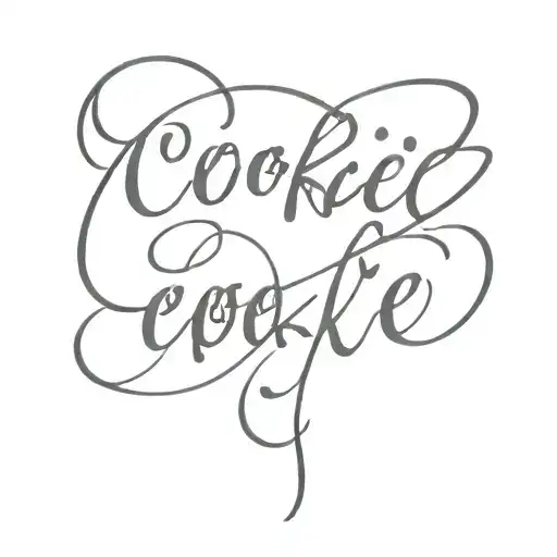 the name Cookie in calligraphy style tattoo design idea
