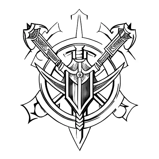 templar knight tattoo design idea