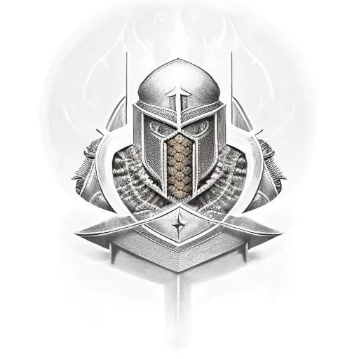 templar knight tattoo design idea