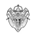 templar knight tattoo design idea