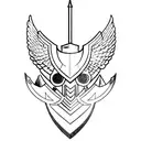 templar knight tattoo design idea