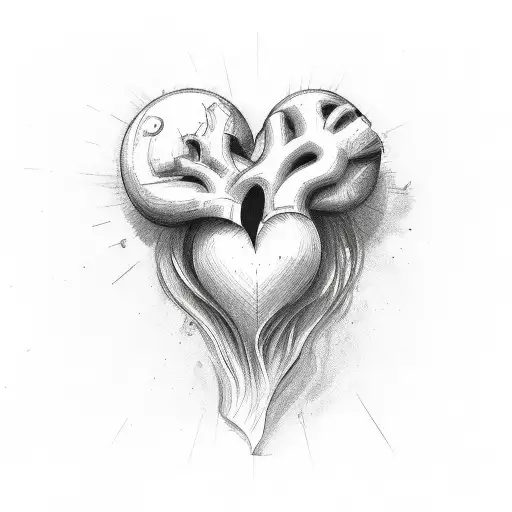 Crying Heart tattoo design idea