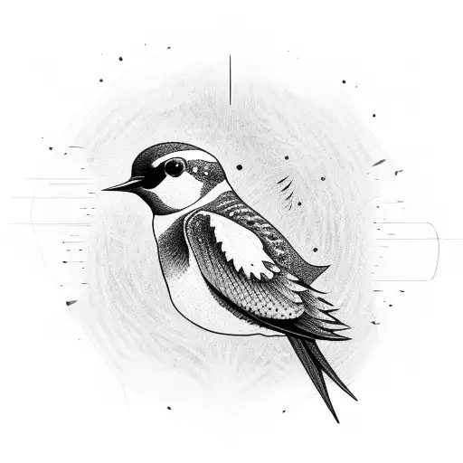 swallow bird tattoo design idea