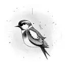 swallow bird tattoo design idea