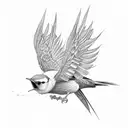 swallow bird tattoo design idea
