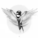 swallow bird tattoo design idea