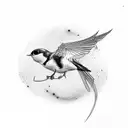 swallow bird tattoo design idea