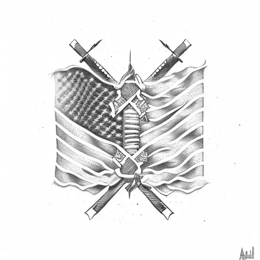 3 percenter, american flag , ar15 ,cross tattoo design idea