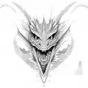 dragon posing tattoo design idea