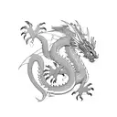 dragon posing tattoo design idea