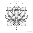 a lotus cookie tattoo design idea