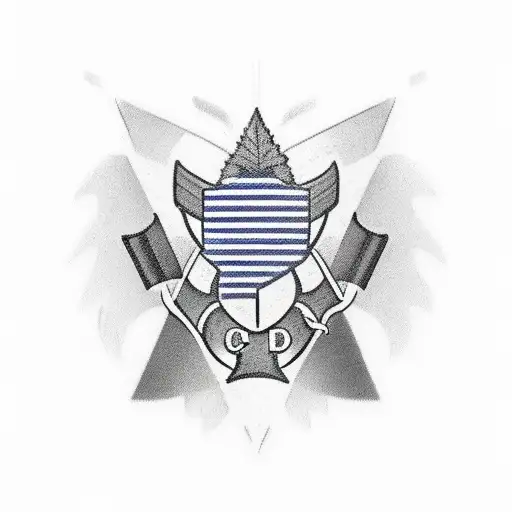 A realistic portrait of a software programmer coding with a Canadian flag in the background tattoo design idea