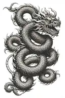 Shenlong coiled dragon tattoo design idea