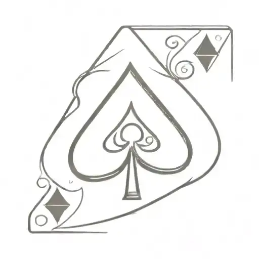Ace of spades card tattoo design idea