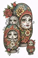 Russian nesting doll tattoo design idea