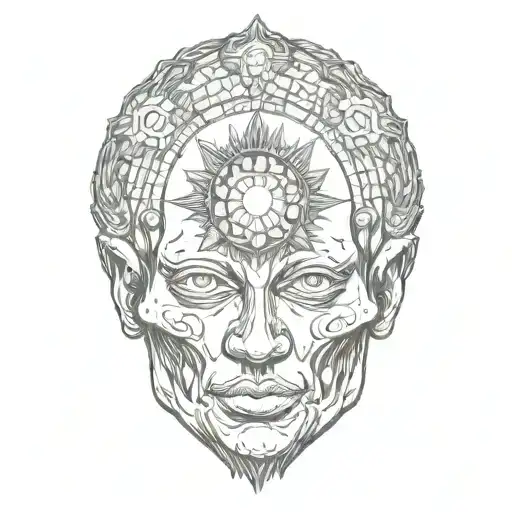 pineal gland tattoo design idea