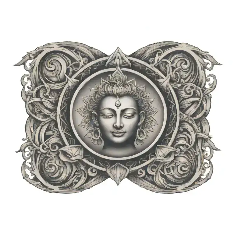 meditate pineal tattoo design idea