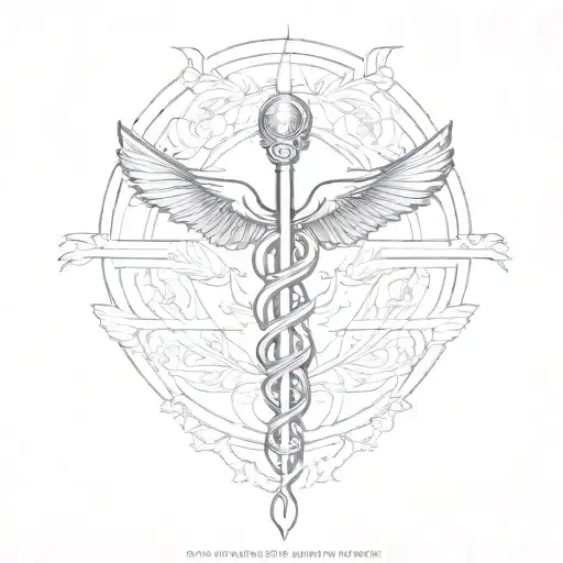 caduceus tattoo design idea