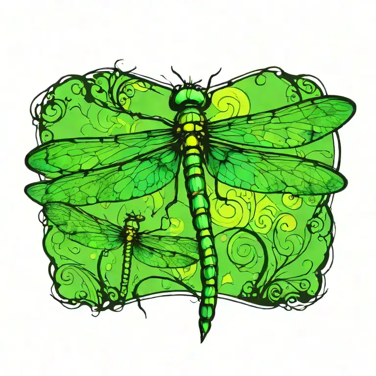 dragonfly perched tattoo design idea